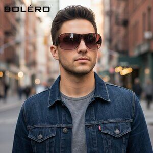 Bolero Men’s V.P.I. 817 Brown Sunglasses with case